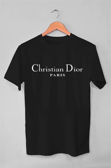 christian dior black logo tee|Christian Dior men shirts.